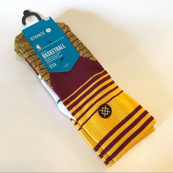 Stance Cleveland Cavaliers Cavs 559 Core Crew Sock Red Small - Picture 2 of 4